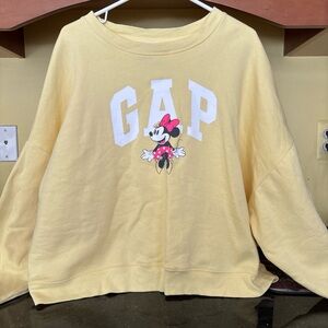 GAP Yellow Sweatshirt with Minnie Mouse